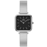 Daniel Wellington Quadro Studio DW00100522 analog damklocka med svart urtavla och armband i rostfritt stål
