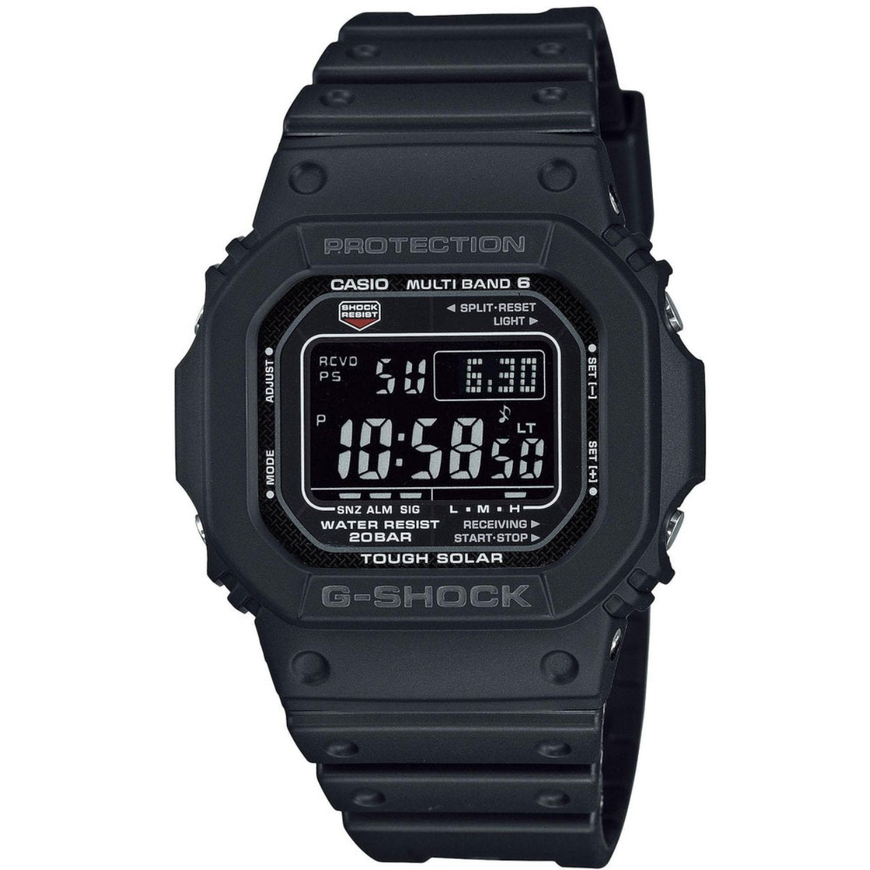 Casio G-Shock GW-M5610U-1BER digital herrklocka med svart urtavla och armband i resin
