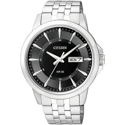 Citizen Dress BF2011-51EE analog herrklocka med svart urtavla och armband i rostfritt stål