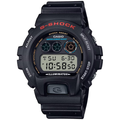 Casio G-shock DW-6900U-1ER digital unisexklocka med svart urtavla och armband i resin