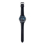 Casio Edifice Chronograph EQS-940NL-1AVUEF analog herrklocka med grå urtavla och armband i läder