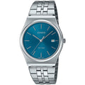 Casio Timeless MTP-B145D-2A2VEF analog damklocka med blå urtavla och armband i rostfritt stål