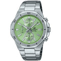 Casio Edifice EFV-640D-3AVUEF analog herrklocka med grön urtavla och armband i rostfritt stål