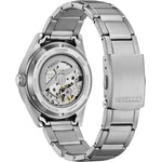 Citizen Automatic Herrklocka NJ0220-52X analog herrklocka med grön urtavla och armband i rostfritt stål