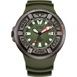 Citizen Eco-Drive Promaster BJ8057-17X analog herrklocka med grön urtavla och armband i gummi