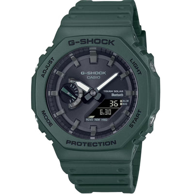 Casio G-Shock GA-B2100-3AER analog herrklocka med svart urtavla och armband i gummi