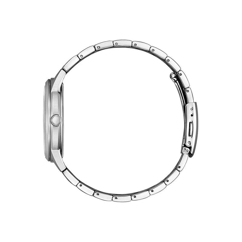 Citizen Classic Eco-Drive AW0100-86EC analog herrklocka med svart urtavla och armband i rostfritt stål