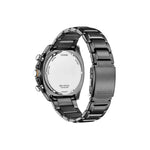 Citizen Eco Drive CA4567-82H analog herrklocka med grå urtavla och armband i rostfritt stål