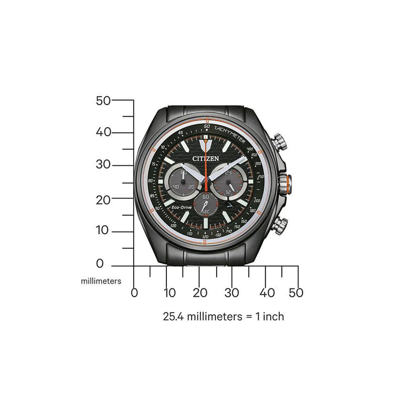Citizen Eco Drive CA4567-82H analog herrklocka med grå urtavla och armband i rostfritt stål