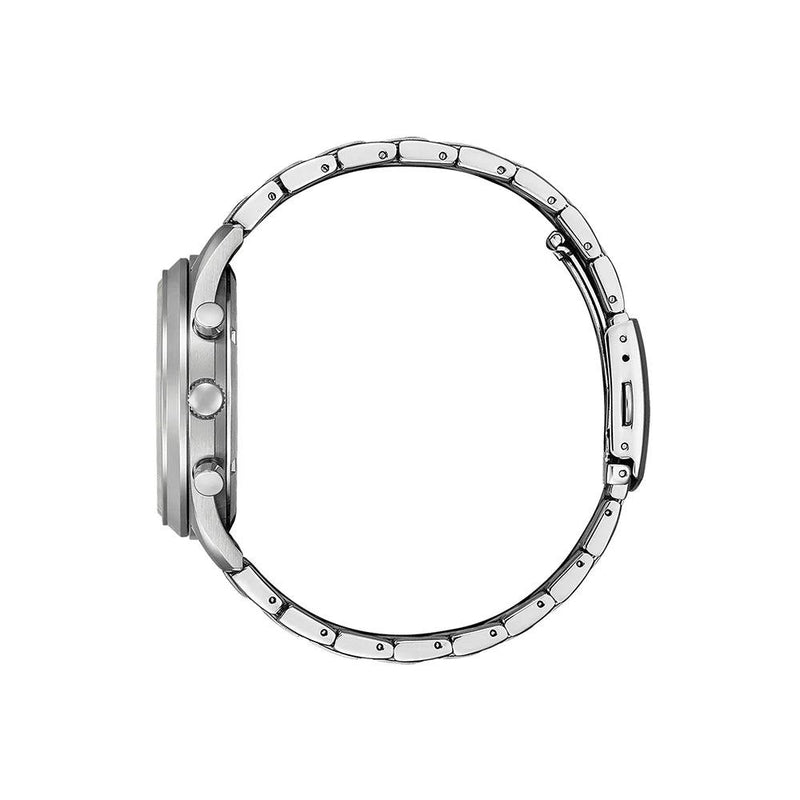 Citizen Eco Drive Chronograph CA7028-81E analog herrklocka med svart urtavla och armband i rostfritt stål