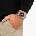 Citizen Eco Drive Chronograph CA7028-81E analog herrklocka med svart urtavla och armband i rostfritt stål
