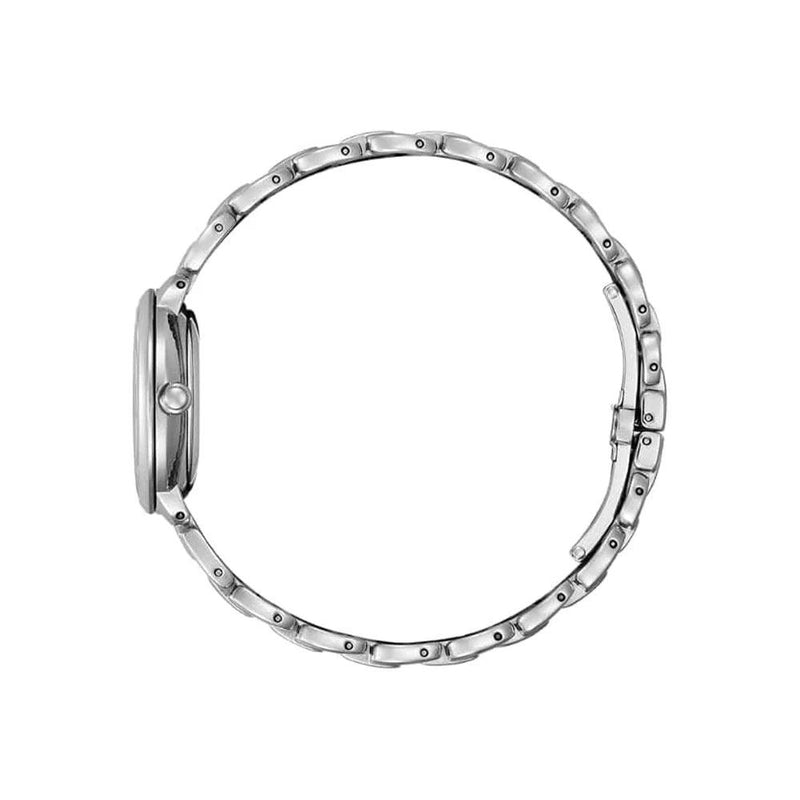 Citizen Eco-Drive EM0920-86L analog damklocka med blå urtavla och armband i rostfritt stål