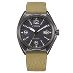 Citizen Military AW1575-08E analog herrklocka med svart urtavla och armband i nylon
