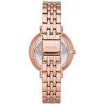 Fossil Jacqueline ES3546 analog damklocka med roséguld urtavla och armband i rostfritt stål