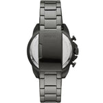 Fossil Bronson Chronograph FS6017 analog herrklocka med rött urtavla och armband i rostfritt stål