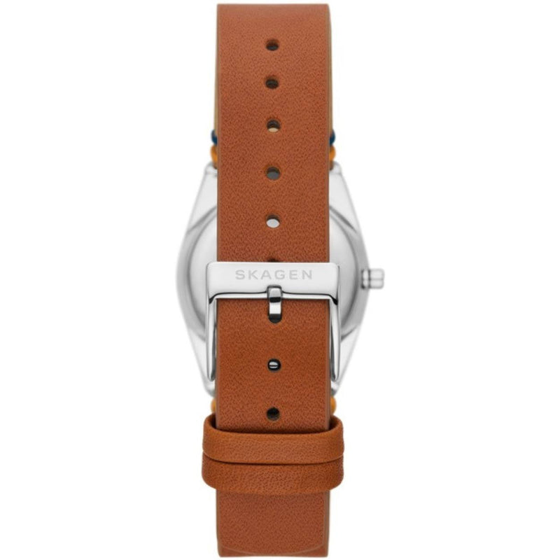 Skagen Grenen lille sola SKW3086 analog damklocka med vit urtavla och armband i läder