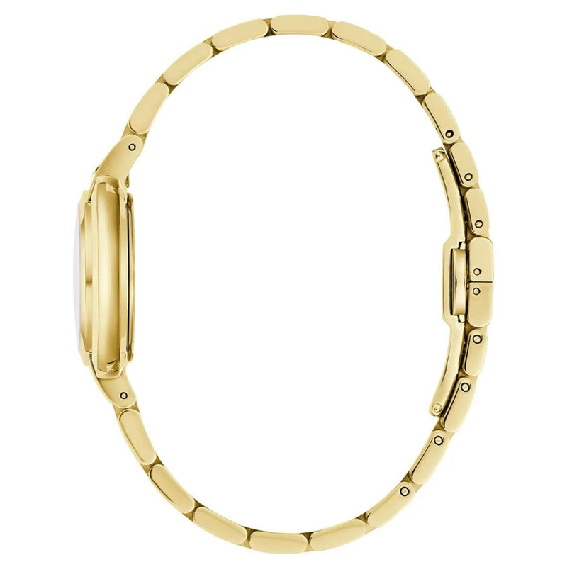 Bulova Rubaiyat 97L181 analog damklocka med pärlemor urtavla och armband i rostfritt stål