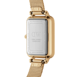 Daniel Wellington Quadro Lumine Pressed DW00100582 analog damklocka med vit urtavla och armband i rostfritt stål