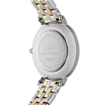 Daniel Wellington Petite Lumine 5-Link Two-Tone analog damklocka med vit urtavla och armband i rostfritt stål