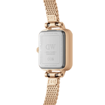 Daniel Wellington Quadro Mini Melrose Emerald analog damklocka med grön urtavla och armband i rostfritt stål