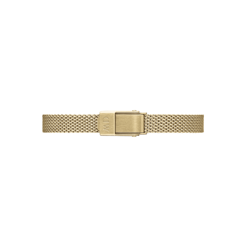 Daniel Wellington Quadro Mini Melrose Blush analog damklocka med rosa urtavla och armband i rostfritt stål