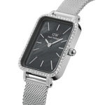 Daniel Wellington DW00100667 Quadro Lumine analog damklocka med svart urtavla och armband i rostfritt stål