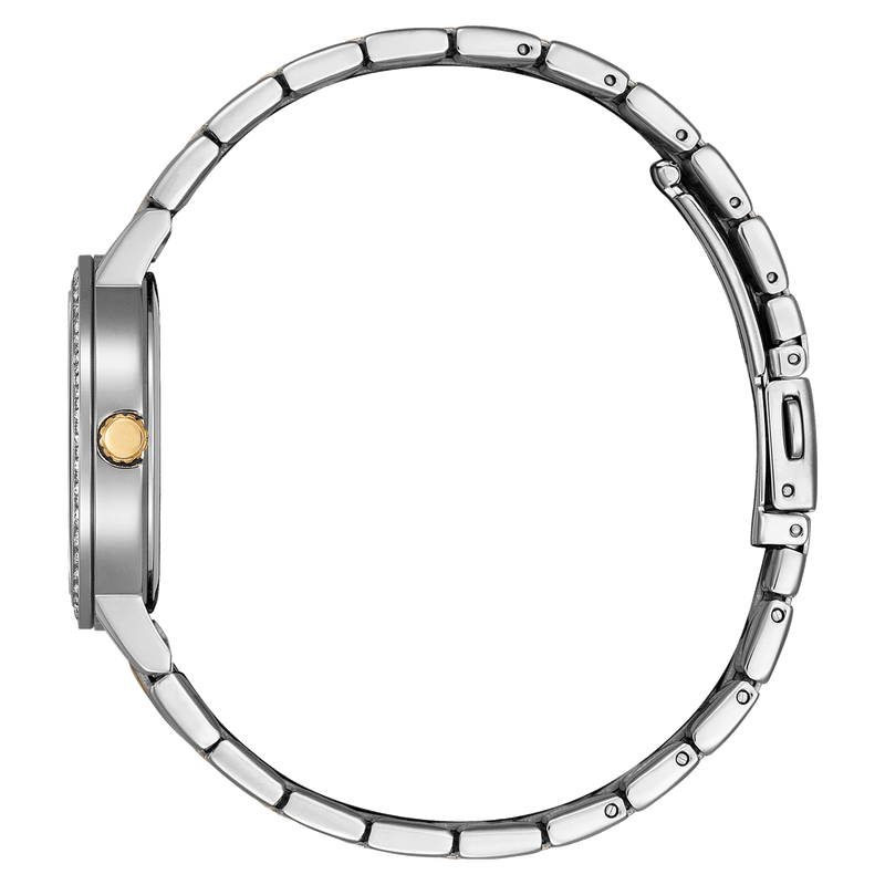 Citizen Dress EL3106-59D analog damklocka med vit urtavla och armband i rostfritt stål