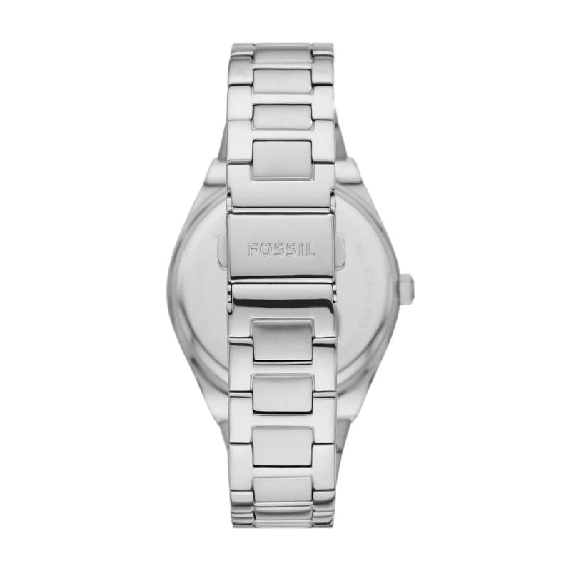 Fossil Scarlette ES5300 analog damklocka med silver urtavla och armband i rostfritt stål