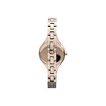 Emporio Armani AR7329 analog damklocka med vit urtavla och armband i rostfritt stål