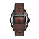 Fossil Machine FS5972 analog herrklocka med brun urtavla och armband i rostfritt stål