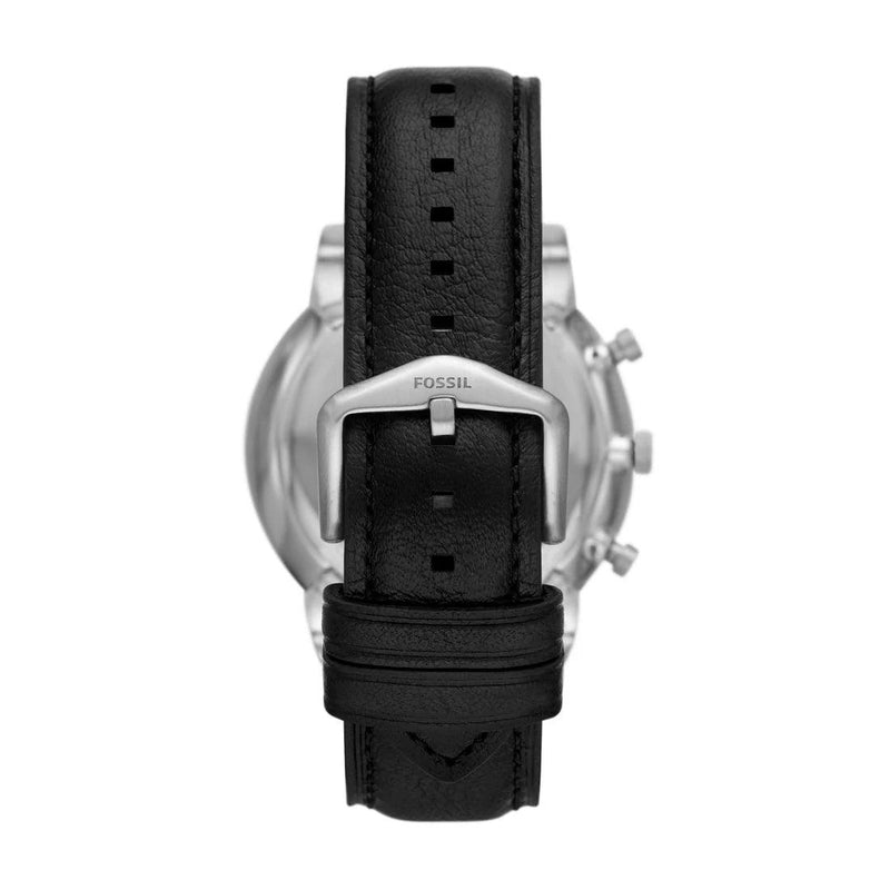 Fossil Neutra Chronograph FS6016 analog herrklocka med rött urtavla och armband i läder
