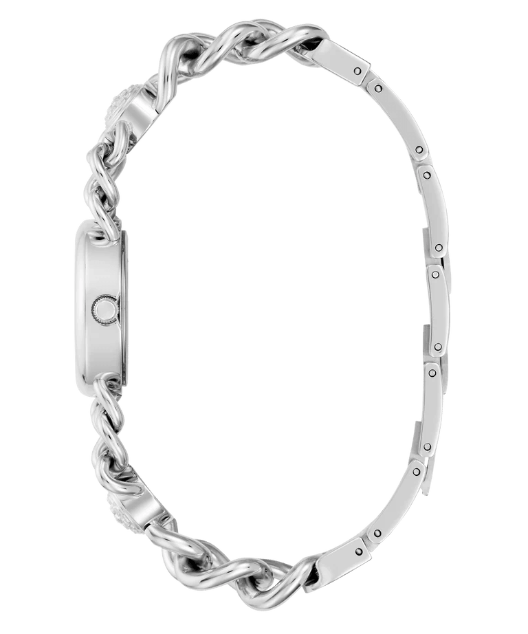 Guess Tone Analog Silver Damklocka GW0758L1 analog damklocka med silver urtavla och armband i rostfritt stål