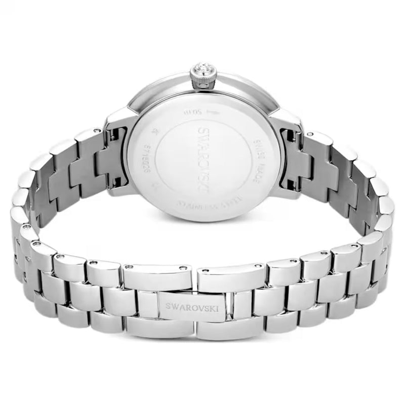 Swarovski Matrix 3-link 5706182 analog damklocka med silver urtavla och armband i rostfritt stål