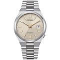 Citizen TSUYOSA NJ0151-88W analog herrklocka med gul urtavla och armband i rostfritt stål