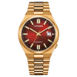 Citizen Tsuyosa Automatic NJ0153-82X analog herrklocka med rött urtavla och armband i rostfritt stål