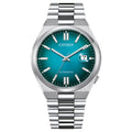Citizen TSUYOSA Automatic NJ0151-88X analog herrklocka med blå urtavla och armband i rostfritt stål