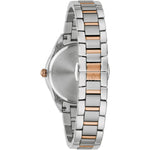 Bulova Sutton 98R281 analog damklocka med vit urtavla och armband i rostfritt stål