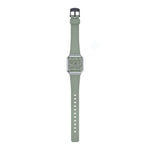Casio Vintage A100WEF-3AEF digital unisexklocka med grå urtavla och armband i resin