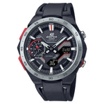 Casio Edifice ECB-2200P-1AEF analog herrklocka med svart urtavla och armband i resin