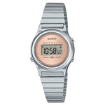 Casio Vintage LA700WE-4AEF digital damklocka med roséguld urtavla och armband i rostfritt stål