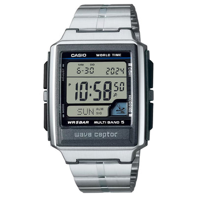 Casio Waveceptor WV-59RD-1AEF digital herrklocka med svart urtavla och armband i rostfritt stål