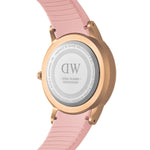 Daniel Wellington DW00100532 analog damklocka med vit urtavla och armband i silikon