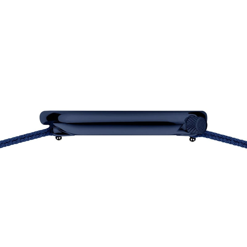 Bering Pebble 18040-397 analog herrklocka med blå urtavla och armband i nato
