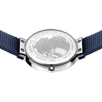 Bering Gift Set Blue analog damklocka med blå urtavla och armband i rostfritt stål