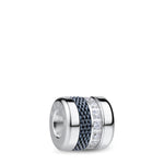 Bering Gift Set Blue analog damklocka med blå urtavla och armband i rostfritt stål