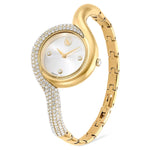 Swarovski Dextera asymmetric 5708030 analog damklocka med guld urtavla och armband i rostfritt stål