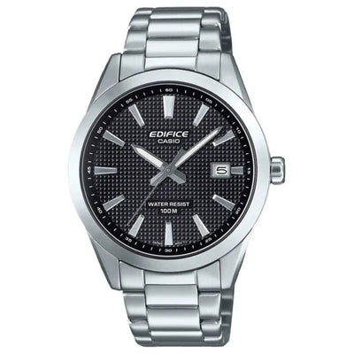 Casio Edifice EFV-160D-1AVEF analog herrklocka med svart urtavla och armband i rostfritt stål