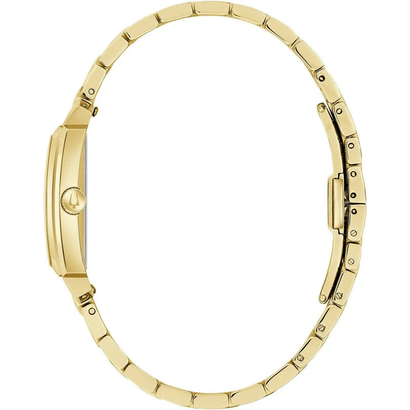 Bulova Sutton 97L186 analog damklocka med vit urtavla och armband i rostfritt stål
