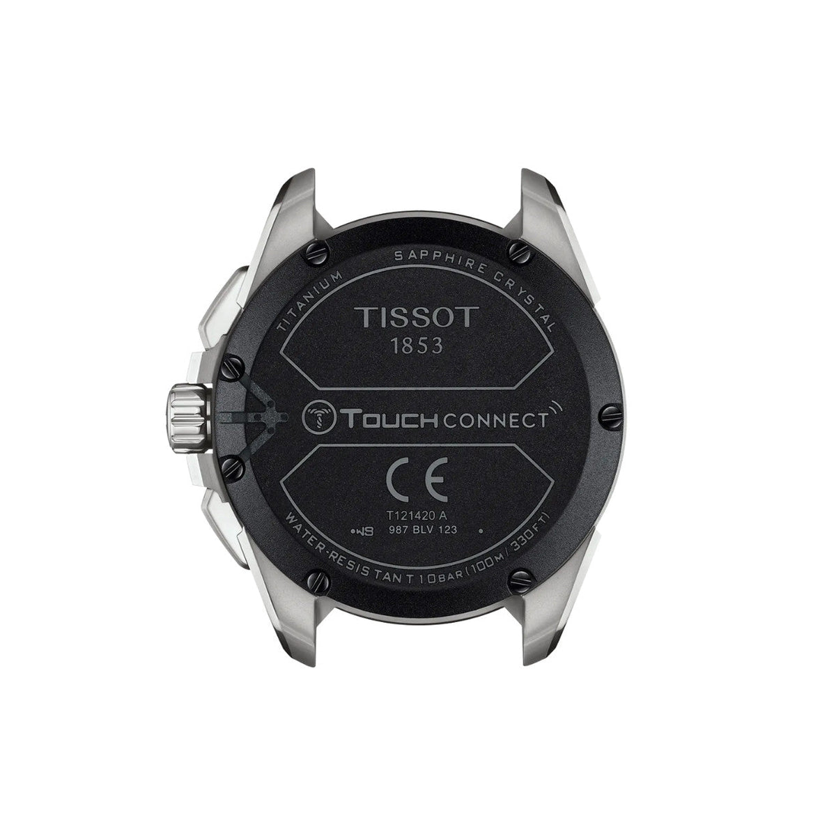 Tissot T-Touch Connect Solar T121.420.44.051.00 analog herrklocka med svart urtavla och armband i titan