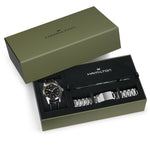 Hamilton Khaki Field Murph Auto H70605732 analog herrklocka med svart urtavla och armband i skinn